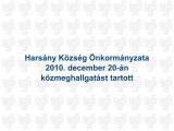 2010. december 20. Önkormányzati közmeghallgatás